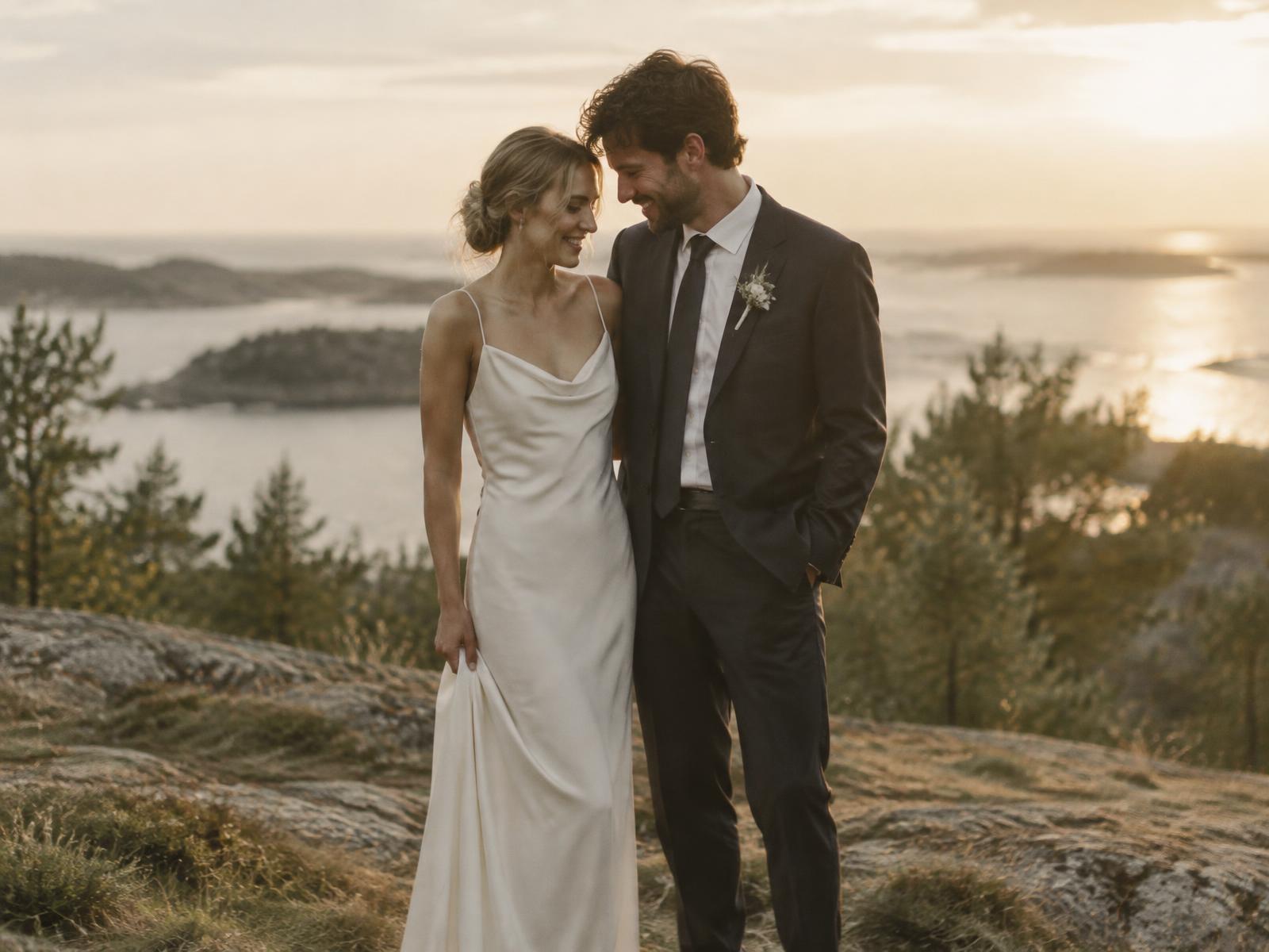 Brudepar under planlægningen af deres bryllup